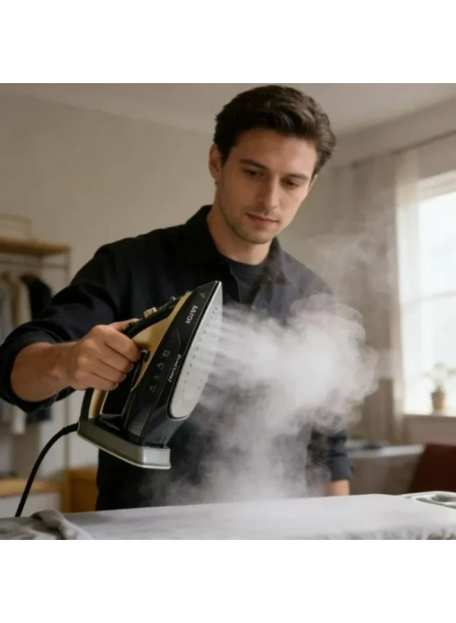 Kolax Professional Steam Iron with Non-Stick Soleplate - Adjustable Temperature & Variable Steam Control - 2200W High-Efficiency Iron for Frizz-Free Clothes - Sleek Design - Image 3